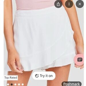 Forever 21 White Mini Skirt